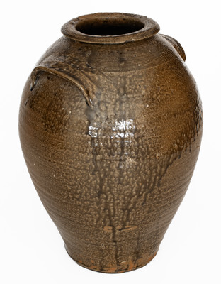 Alkaline-Glazed Stoneware Jar, Catawba Valley, NC or possibly Thomas Owenby, Union District, SC