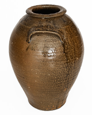 Alkaline-Glazed Stoneware Jar, Catawba Valley, NC or possibly Thomas Owenby, Union District, SC