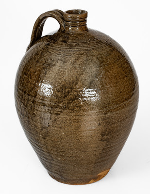 Alkaline-Glazed Catawba Valley, North Carolina Stoneware Jug, c1850-1880