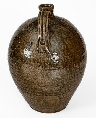 Alkaline-Glazed Catawba Valley, North Carolina Stoneware Jug, c1850-1880