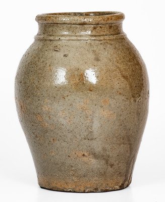 Edgefield District, South Carolina Alkaline-Glazed Stoneware Jar, second quarter 19th century