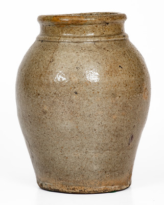 Edgefield District, South Carolina Alkaline-Glazed Stoneware Jar, second quarter 19th century