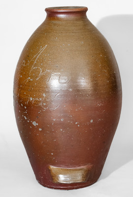 Rare "John / D Elrod" Middle Tennessee Salt-Glazed Stoneware Honey Jar