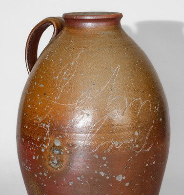 Rare "John / D Elrod" Middle Tennessee Salt-Glazed Stoneware Honey Jar