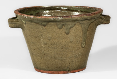 Unusual Alkaline-Glazed Stoneware Bowl, probably Thomas Chandler Pottery, Edgefield District, SC