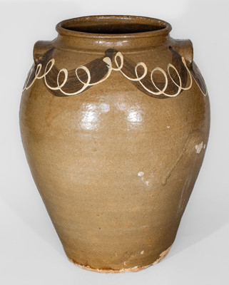 Rare and Fine attrib. Thomas Chandler at Phoenix Factory, Shaw's Creek, Edgefield Dist, SC Jar w/ Two-Color Slip