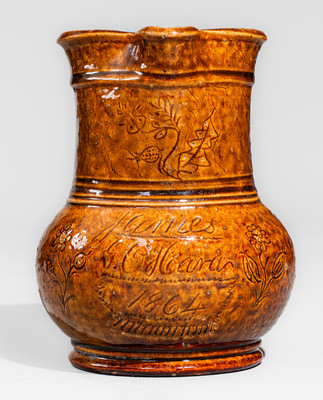 Very Rare Rockingham-Glazed Pitcher: 