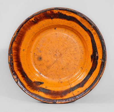 Manganese-Decorated North Carolina Redware Dish, circa 1820-50