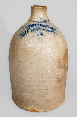 Very Rare COTTER & KENNEDY / BOSTON MASS Stoneware Jug, GRANDFATHER OF JFK