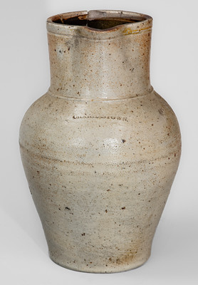 Scarce CHARLESTOWN, MA Stoneware Pitcher, c1820