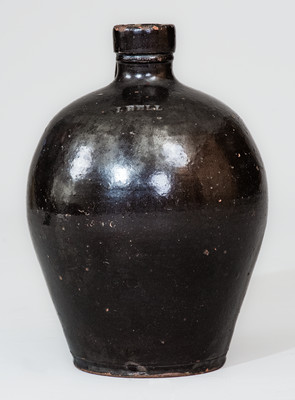 Small-Sized I. BELL (John Bell, Waynesboro, PA) Redware Jug, circa 1840