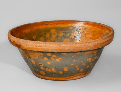 Rare Galena, Illinois Redware Bowl, second half 19th century