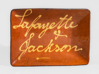 Exceedingly Rare Norwalk, CT Redware Loaf Dish: 