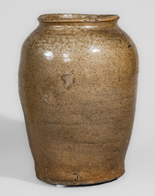 Alkaline-Glazed Stoneware Jar Inscribed 