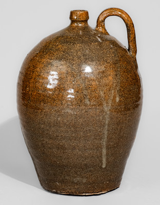 Edgefield District, SC Stoneware Jug w/ Impressed Punctates, third quarter 19th century