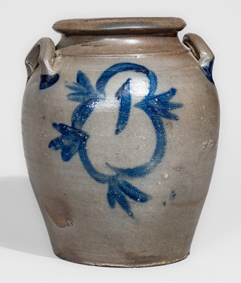 Scarce attrib. John P. Schermerhorn, Richmond, VA Stoneware Jar, circa 1830