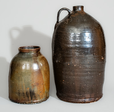 Two Stoneware Articles, Southern U.S. origin, late 19th or early 20th century