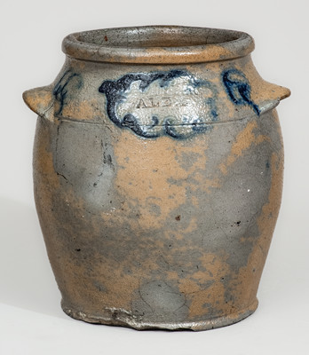 Very Rare J. MILLER / ALEX (James Miller, Alexandria, VA) Stoneware Jar, c1824-26