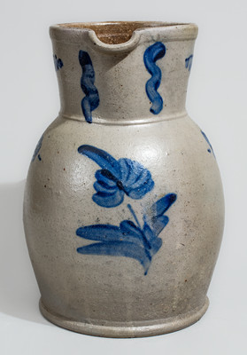 Attrib. Samuel Irvine Pottery, Newville, PA Stoneware Pitcher, c1865