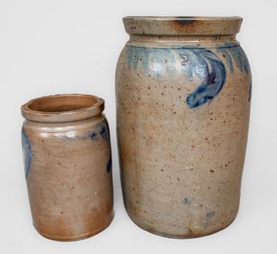 Two attrib. David Parr, Jr., Richmond, Virginia Stoneware Jars