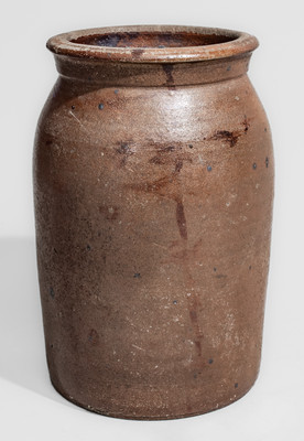 Rare and Important H. WILSON & CO. (African-American Potter Hiram Wilson, Guadalupe Co, Texas) Stoneware Jar