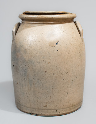 J. NORTON & CO / BENNINGTON VT Lidded Stoneware Bird Jar, circa 1860