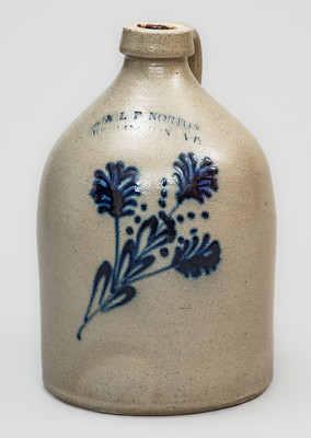 E & L P NORTON / BENNINGTON VT Stoneware Jug, circa 1870