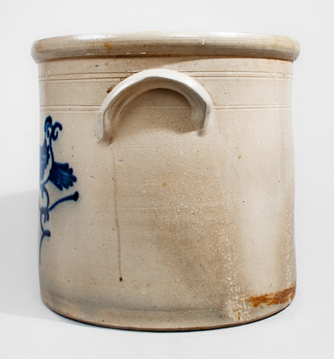 J. NORTON & CO. / BENNINGTON VT Four-Gallon Stoneware Double Bird Crock