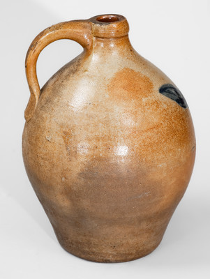 Attrib. Julius Norton, Bennington, VT Stoneware Jug w/ Cobalt, c1840