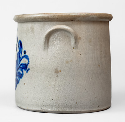 F. B. NORTON & CO / WORCESTER, MASS Five-Gallon Stoneware Crock w/ Cobalt Parrot