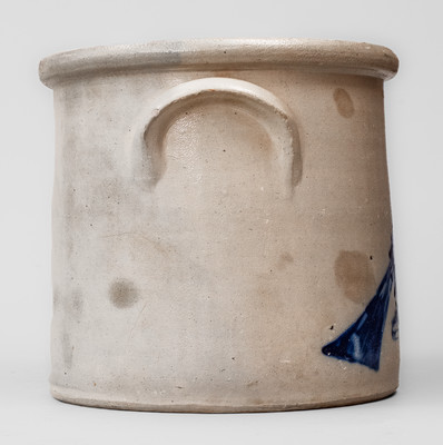 Three-Gallon ALBANY NY Stoneware Bird Crock, c1860