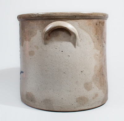 Rare S. PEPSON / ALBANY, N.Y. Three-Gallon Stoneware Bird Crock, c1860