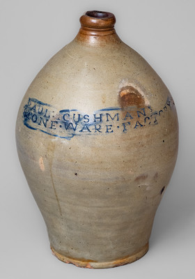 PAUL CUSHMANS / STONEWARE FACTORY Jug, circa 1810