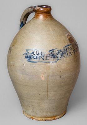 PAUL CUSHMANS / STONEWARE FACTORY Jug, circa 1810