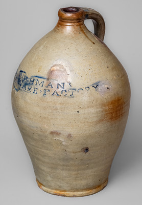 PAUL CUSHMANS / STONEWARE FACTORY Jug, circa 1810