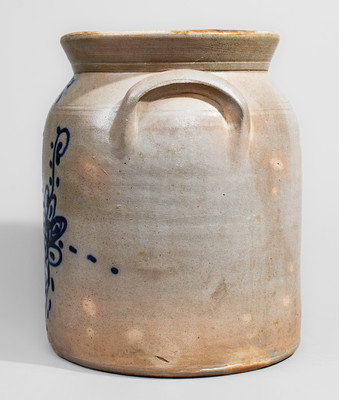 Scarce ITHACA, N.Y. Two-Gallon Stoneware Bird Jar