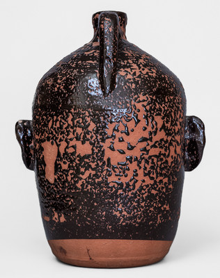 "Lanier Meaders," Cleveland, GA Stoneware Face Jug w/ Rock Teeth, early 1970s