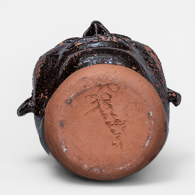 "Lanier Meaders," Cleveland, GA Stoneware Face Jug w/ Rock Teeth, early 1970s