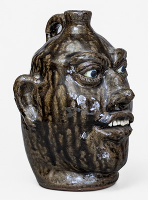 "Lanier Meaders," Cleveland, GA Stoneware Face Jug, circa 1985