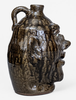 "Lanier Meaders," Cleveland, GA Stoneware Face Jug, circa 1985