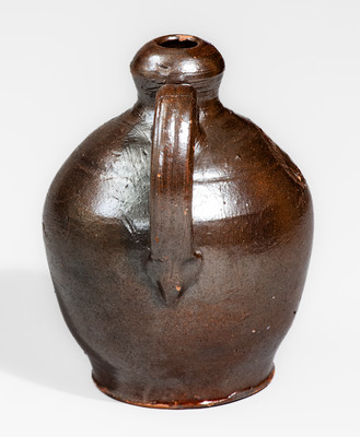 Extremely Rare and Important MRS. HEART & CO / PA Small-Sized Redware Jug, Kate Heart, Chambersburg