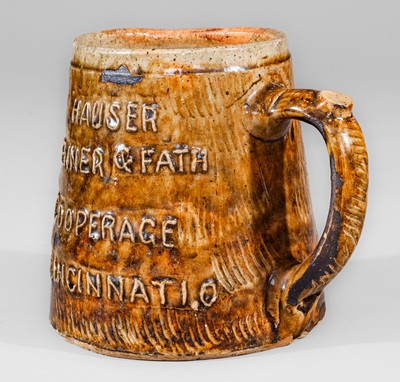 HAUSER BRENNER & FATH / COOPERAGE / CINCINNATI, Ohio Rustic Earthenware Mug