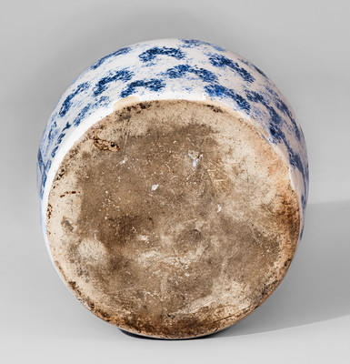 Exceedingly Rare Stoneware South Carolina Dispensary Bank w/ Sponged Cobalt Decoration