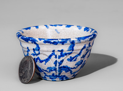 Miniature Spongeware Bowl, American, late 19th or early 20th century