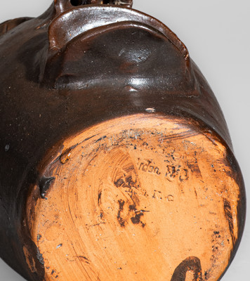 "Brown Pottery / Arden, N.C." Stoneware Face Jug, circa 1940