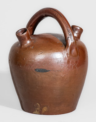 Small-Sized "J C Golerhon" Sept. 28, 1898 Stoneware Harvest Jug, probably Southwest Virginia