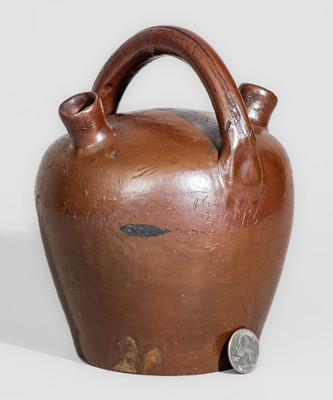 Small-Sized "J C Golerhon" Sept. 28, 1898 Stoneware Harvest Jug, probably Southwest Virginia