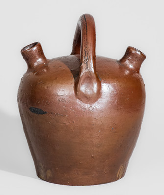 Small-Sized "J C Golerhon" Sept. 28, 1898 Stoneware Harvest Jug, probably Southwest Virginia