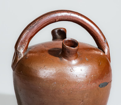 Small-Sized "J C Golerhon" Sept. 28, 1898 Stoneware Harvest Jug, probably Southwest Virginia