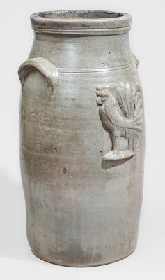 Extremely Rare P.A. HUFFMAN (Madison County, Kentucky) Ten-Gallon Churn w/ Applied Rooster Design